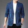 Denim Suit Men's New Spring and Autumn High-end Casual Short Style Small Suit Trend Men's Slim Fitting Single Suit Jacket