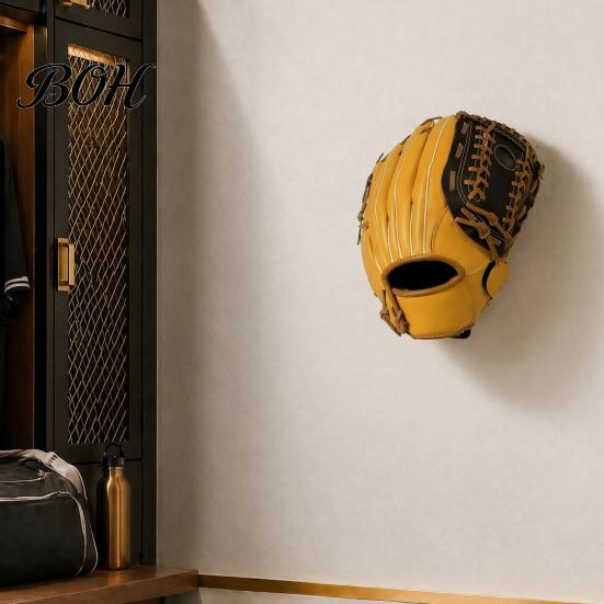 Home Sports Decor Storage Baseball Softball Glove Holder, Wall Mount Acrylic Display Rack, And Shape Preservation Organizer, Gloves Hanger for Locker