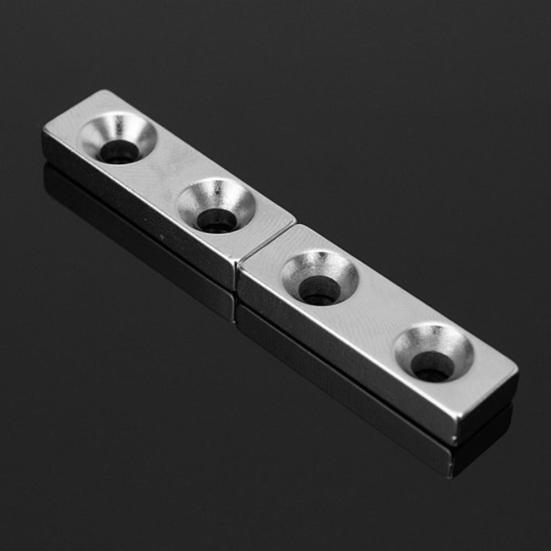 30x10x5 мм N35 кубовидный супер сильный редкоземельный неодимовый магнит на холодильник с двумя отверстиями