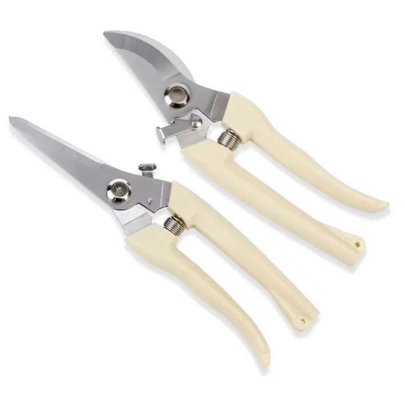 Садовые ножницы из углеродистой стали для обрезки, сбора урожая, садоводства, нескользящая ручка, для удаления отцветших головок и придания формы цветам или фруктам, легкий сбор урожая