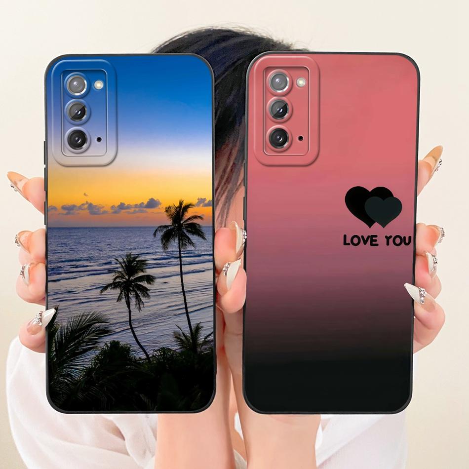 Для Samsung Galaxy S20 S20+ S20FE Модный чехол для телефона с рисунком «Пляж сумерек» Для Samsung S 20 S20 FE 5G 4G Мягкие силиконовые бамперы