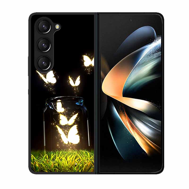 Чехол-крышка для телефона Samsung Z Fold 6 Волк Черный Пластиковый Жесткий Задний Чехол для Samsung Galaxy Z Fold6 Fold 4 3 2 5 Чехол Funda