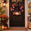 1 Set Lightweight 3D Fabric Wreath Soft Filling Handmade Stuffed Wreath  Front Door Entryway