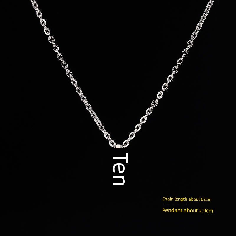 Trendy Men's Titanium Steel Cross Fashion Style Long Necklace