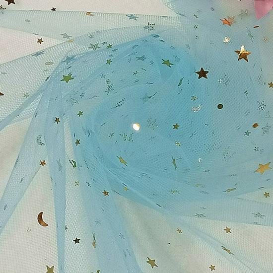 Сетчатая ткань из пряжи Star and Moon для упаковки подарков и пошива свадебных платьев