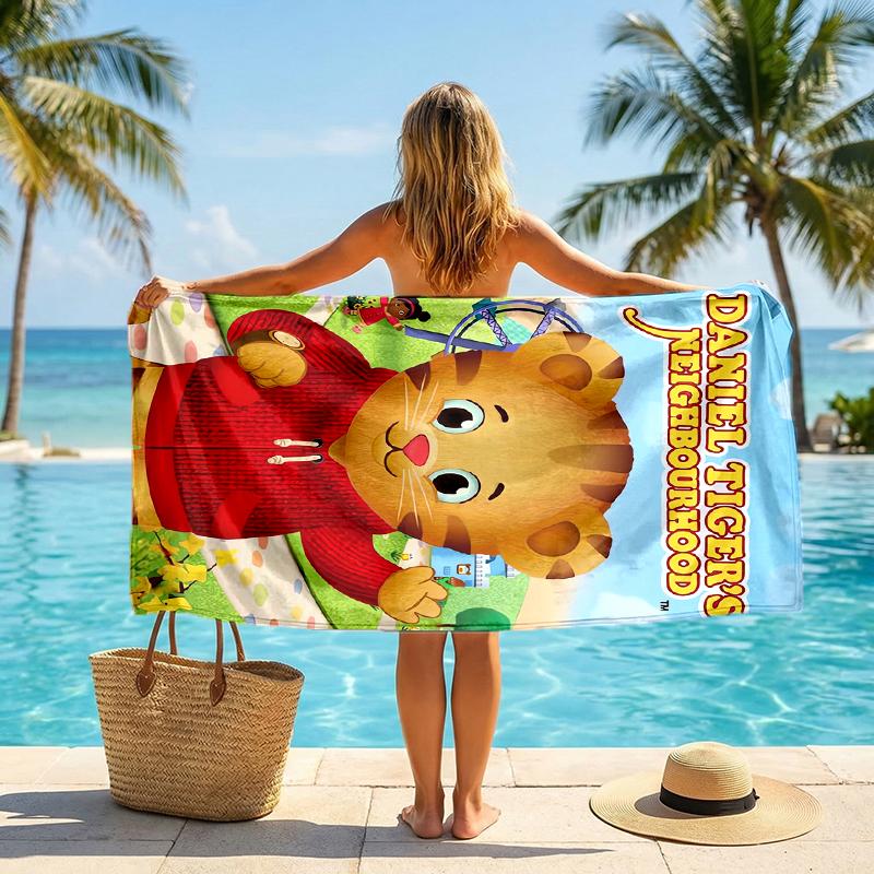 Daniel Tiger Fashion Beach Towel: Ideal for Summer Adventures Soft, absorbent and quick drying suitable for swimming and bathing