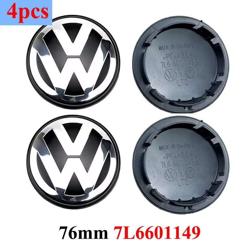 For VW Volkswagen Jetta MK5 Golf 4pcs 55mm 56mm 65mm 70mm 76mm Car Wheel Center Hub Caps Cover For VW Volkswagen Golf Polo Passa