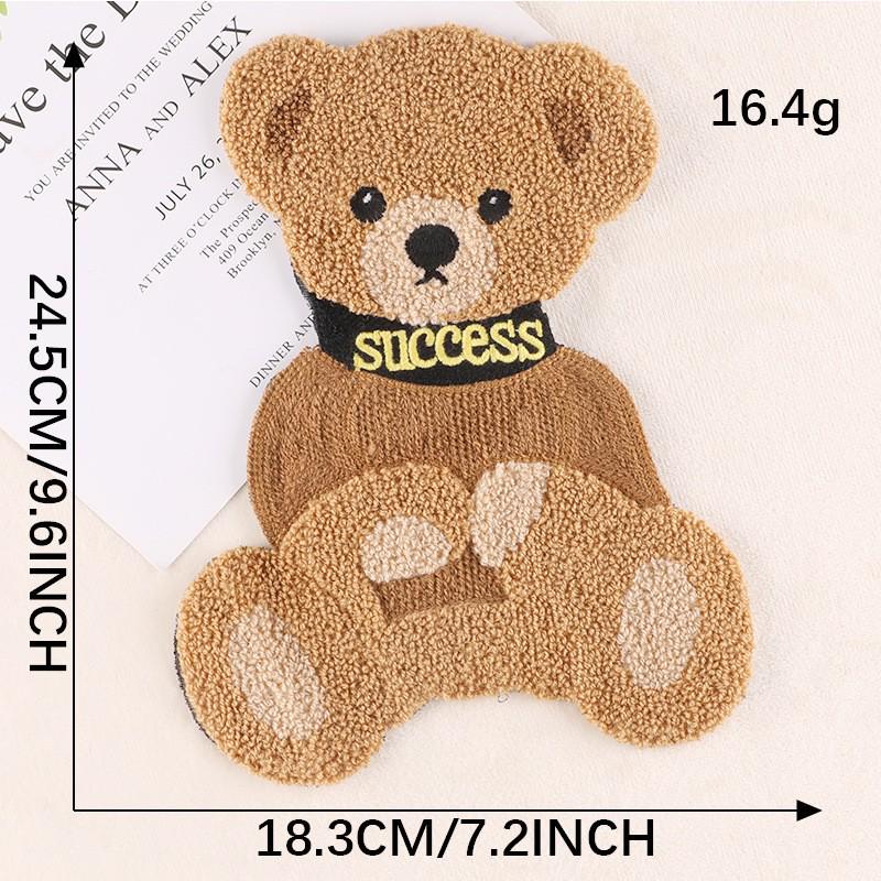 Вышитая нашивка с изображением мультяшного животного из синели - аксессуар для одежды и аппликация на полотенце