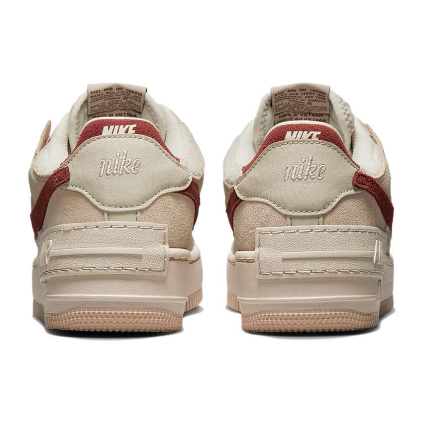 Nike Женские кроссовки Air Force 1 Shadow Shimmer Tan Sanddrift Pearl-White DZ4705-200