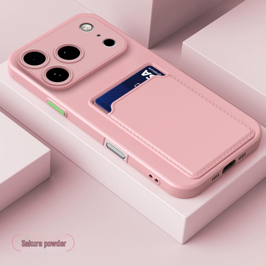 Чехол-картхолдер для iPhone 17/16 Pro Max, силиконовый чехол Apple 15 Pro с цветными блоками для iPhone 13/12.
