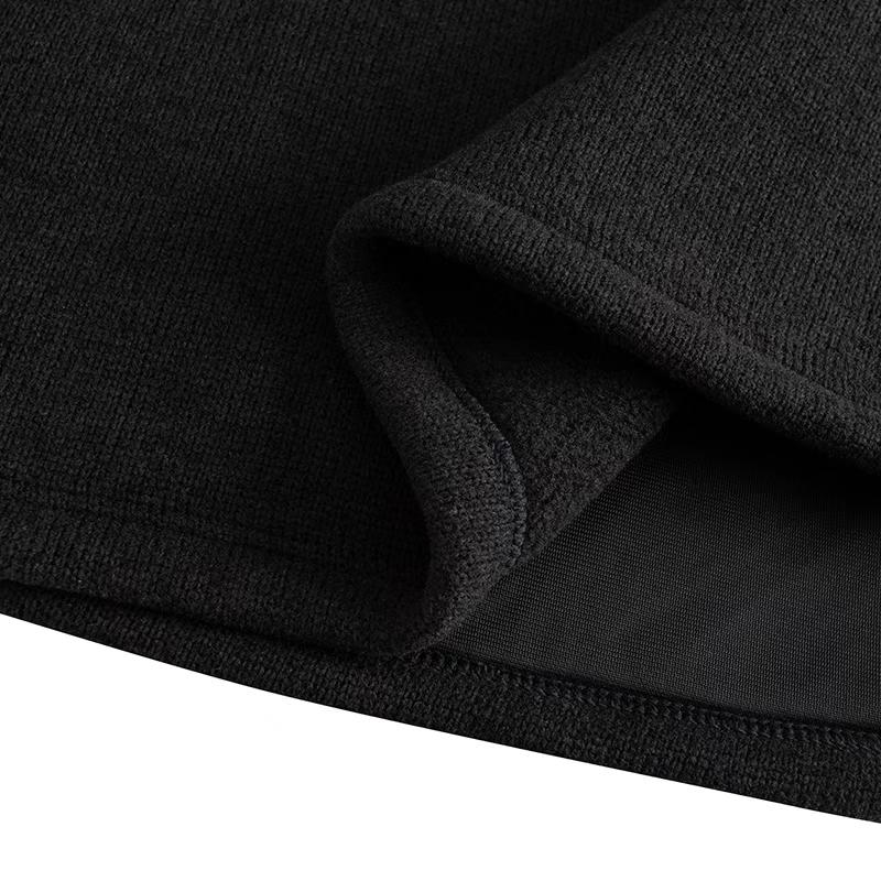 Anta Зимняя флисовая куртка Polartec, вязаная хлопковая куртка, куртка унисекс, базовый черный, двухцветный цветочно-серый 152546708-2