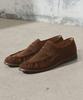 ROMANTIC MOVE The Wrinkle Shirring Loafers R26M520 (Brown Suede)