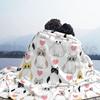 Милые толстые коты Мультяшное одеяло Модное Индивидуальное Милые толстые коты Мультяшный кот Милые котята Сердца Любви Сердца Очаровательные