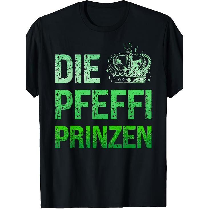 Pfeffi Princes Peppermint Liqueur Schnapps T-Shirt - Recognizable & Branded, Comfortable Round Neck Ideal for Themed Events, Everyday Wear, Washable