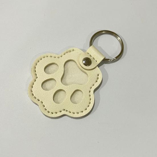 Брелок из искусственной кожи для шерсти питомца, сувенирный брелок в форме кошачьей лапы, простой в использовании, памятный брелок в память о питомце