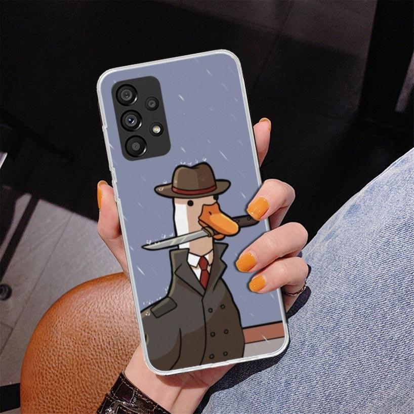 Мультяшный Милый Гусь Игровой Чехол для Телефона Samsung Galaxy A17 A37 A57 A16 A26 A36 A56 A15 A14 A13 A55 A54 A53 A35 A34 A33 A25 A24 A2