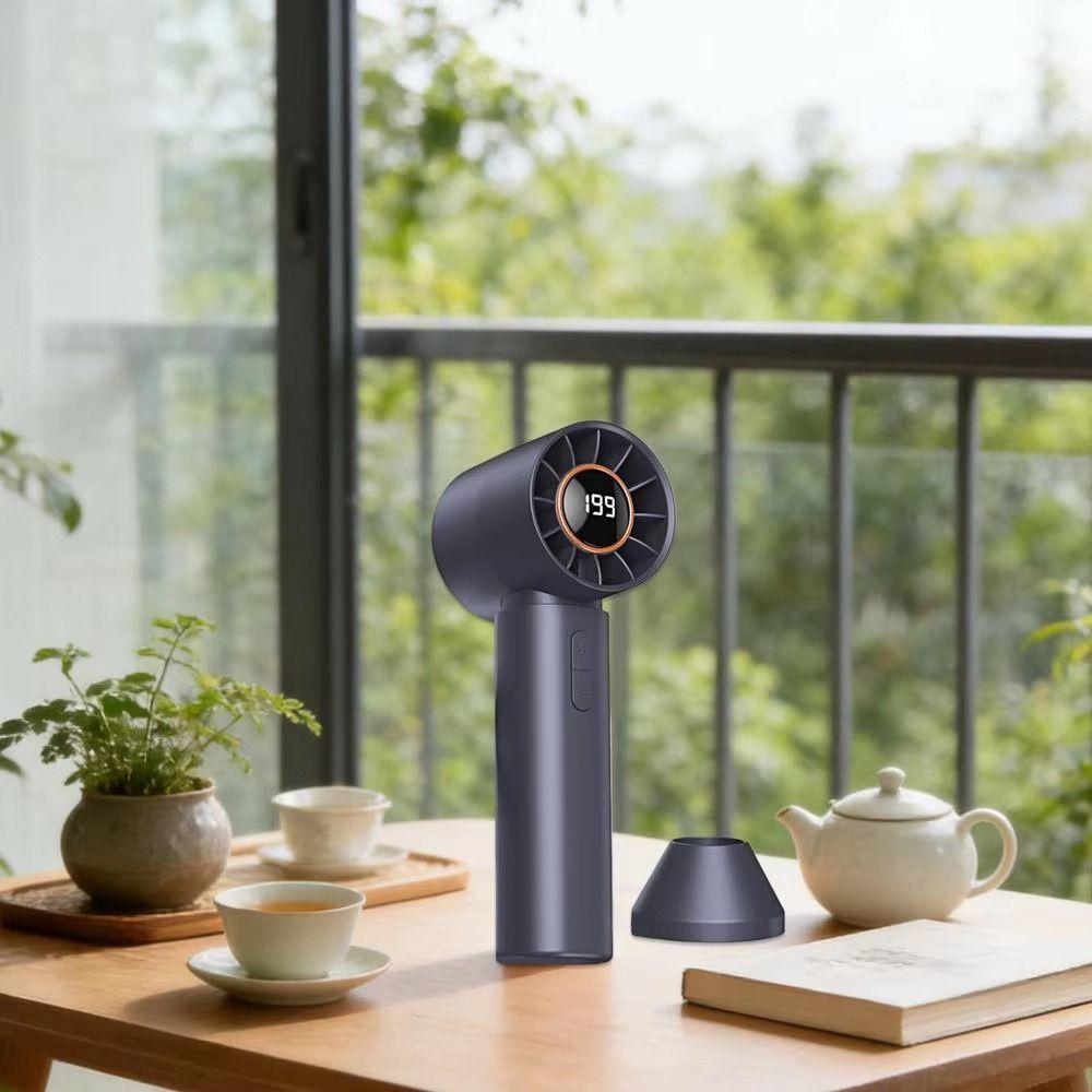 Compact Design Mini Fan Rechargeable Digital Fan New Handheld Fan Camping Use