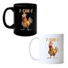 F-Caw-F Rooster Mug Ceramic Chicken Coffee Cup Funny Chicken Mug Gift for Men Women Farmhouse Home Kitchen Bar Decor