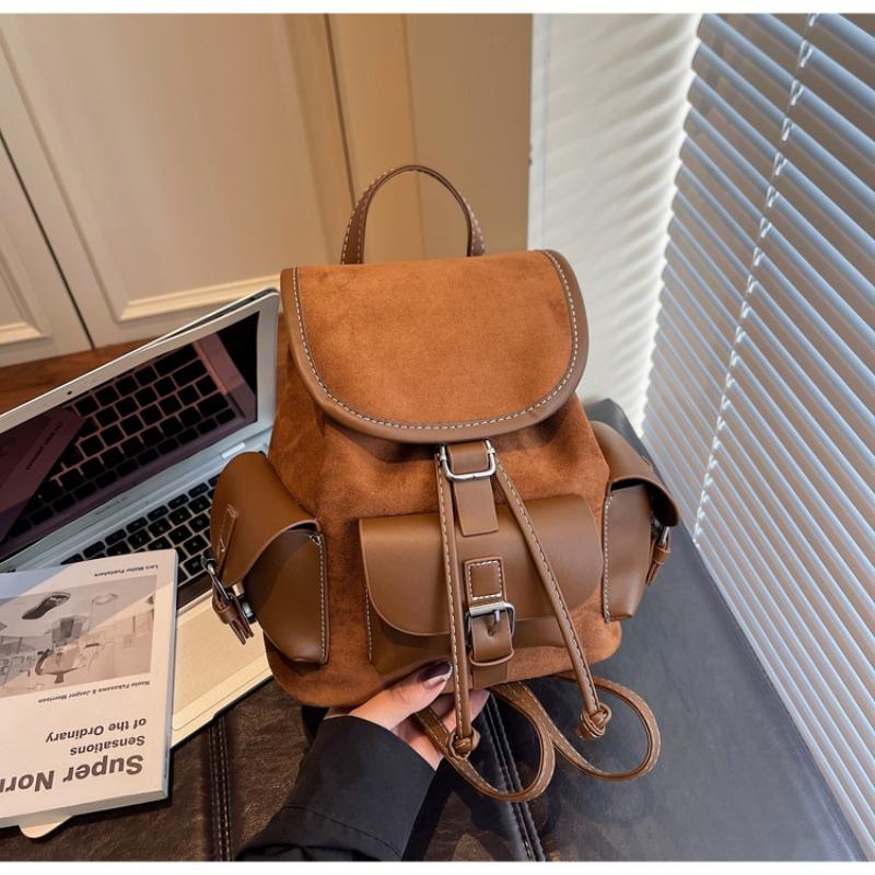 Матовый ретро рюкзак женский повседневный нишевый дизайн студенческий школьный рюкзак ведро легкий дорожный рюкзак