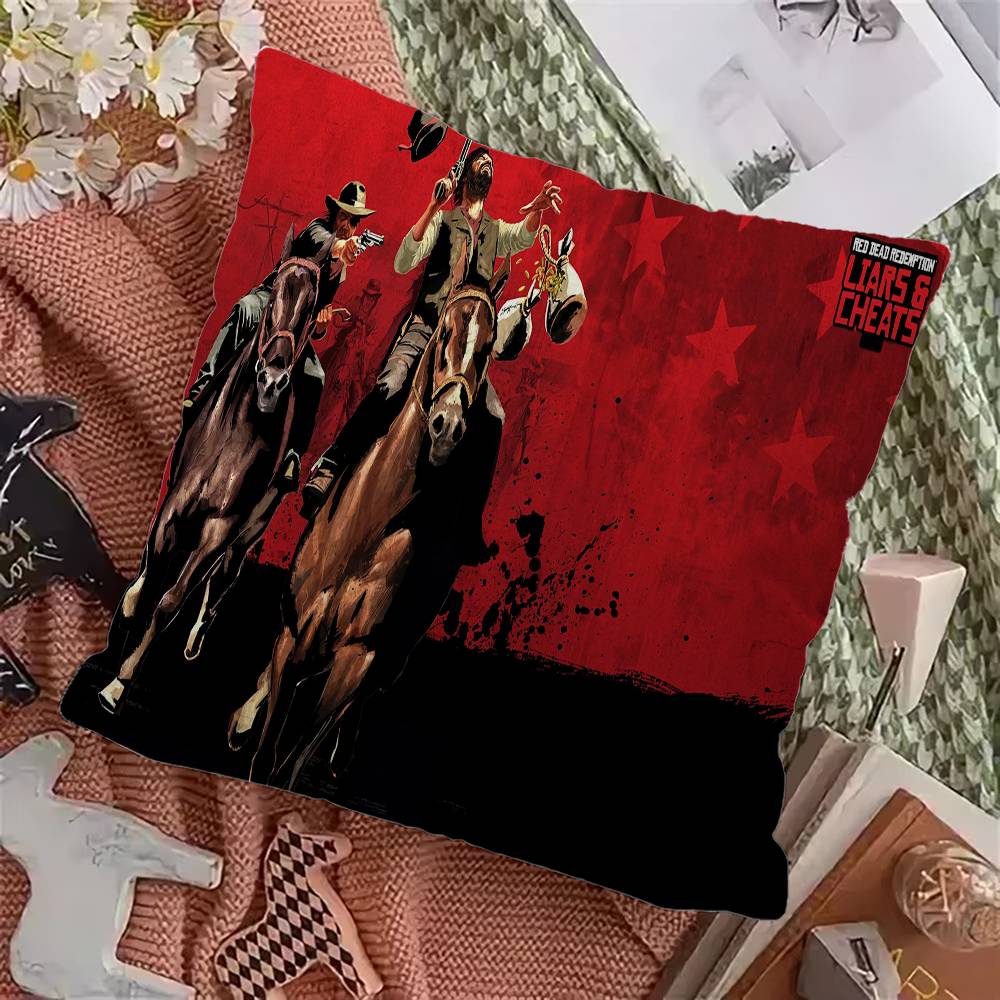 Red Dead R-Redemption Наволочка для офисной подушки Подушка для сиденья в машину 45X45 см Наволочка для поясничной подушки Наволочка для диванной подушки