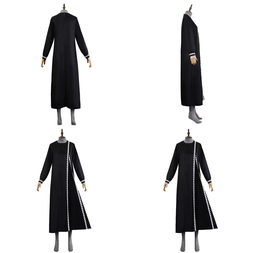 Мусульманское платье с длинным рукавом, смесовый полиэстер, для костюма ролевой игры