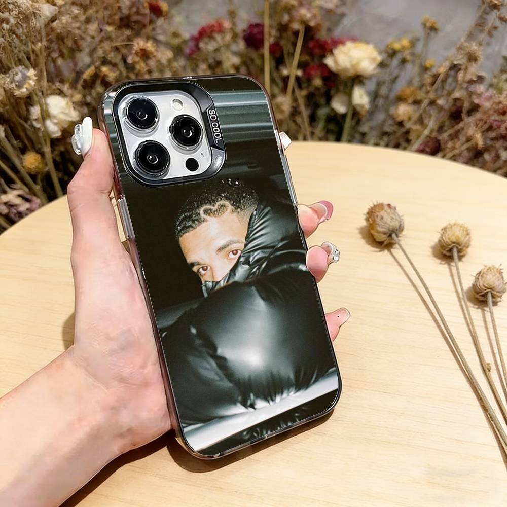 Чехол для телефона певца-рэпера D-Drake для iPhone 17,16,15,14,13,12,11 Plus,Pro Max,XS,Разноцветный Серебристо-Черный Чехол