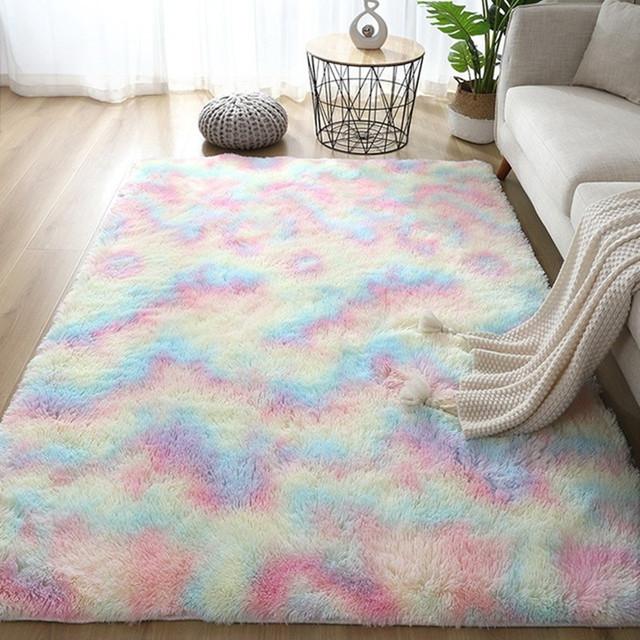 Delicate Keep Warm Home Decor Carpets For Windows And Bedsides Fluffy In The Living Room Household Plush Fashion Carpet 