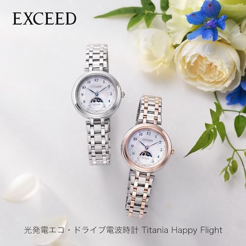 CITIZEN EXCEED Light-Powered Eco-Drive Radio-Controlled Watch EE1024-68D Women's