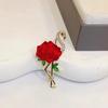 Exquisite Fashion Rose Flamingo Bird Brooches For Women Men Vintage Pins Versatile Shiny Corsage Clothing Accessories Gifts
