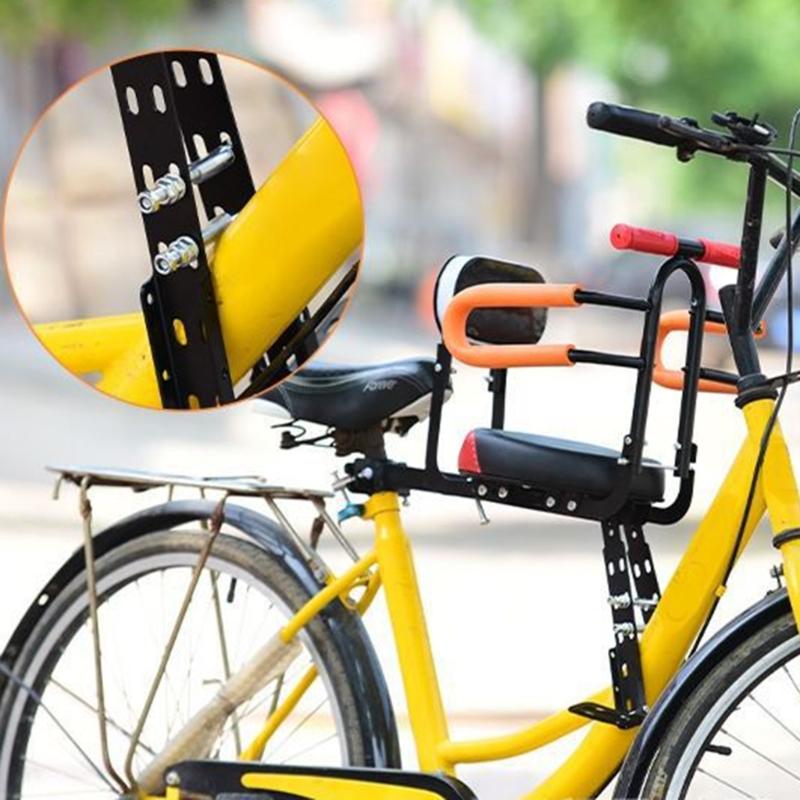 Kids Bike Seat Carbon Steel Child Bike Seat Foldable Front Mounted Child-Bicycle Seat Bike Accessories for Most Bicycles