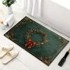 Christmas Carpet Green Grass Knot Loop Carpet Bow Floor Mat Doormat Welcome Mat Living Room Carpet Rug For Bedroom Home D