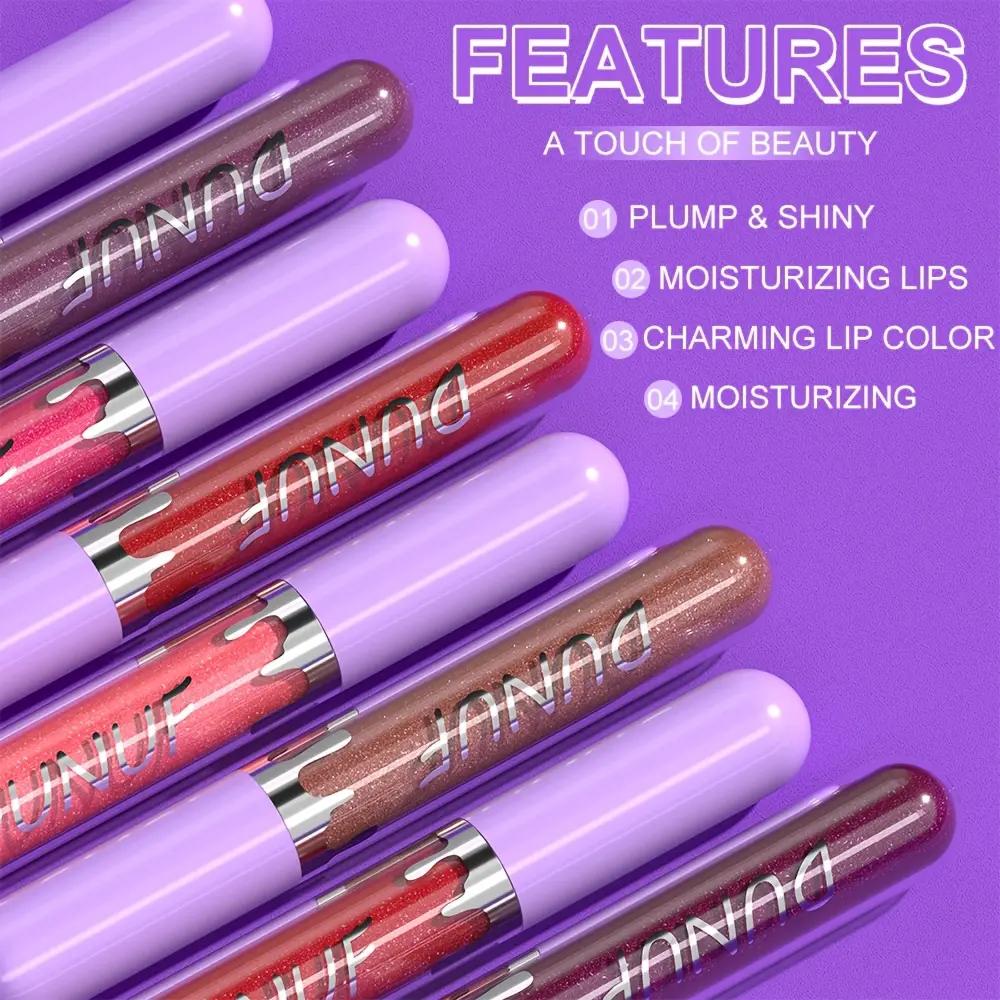 Dunuf Moisturizing and Illuminating Lip Gloss, 5 Units