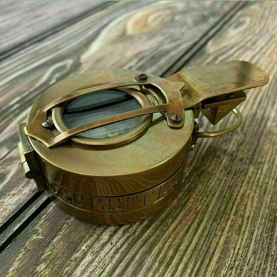 Solid Marine Nautical Vintage Military Pocket Sun Watch Compass Gift