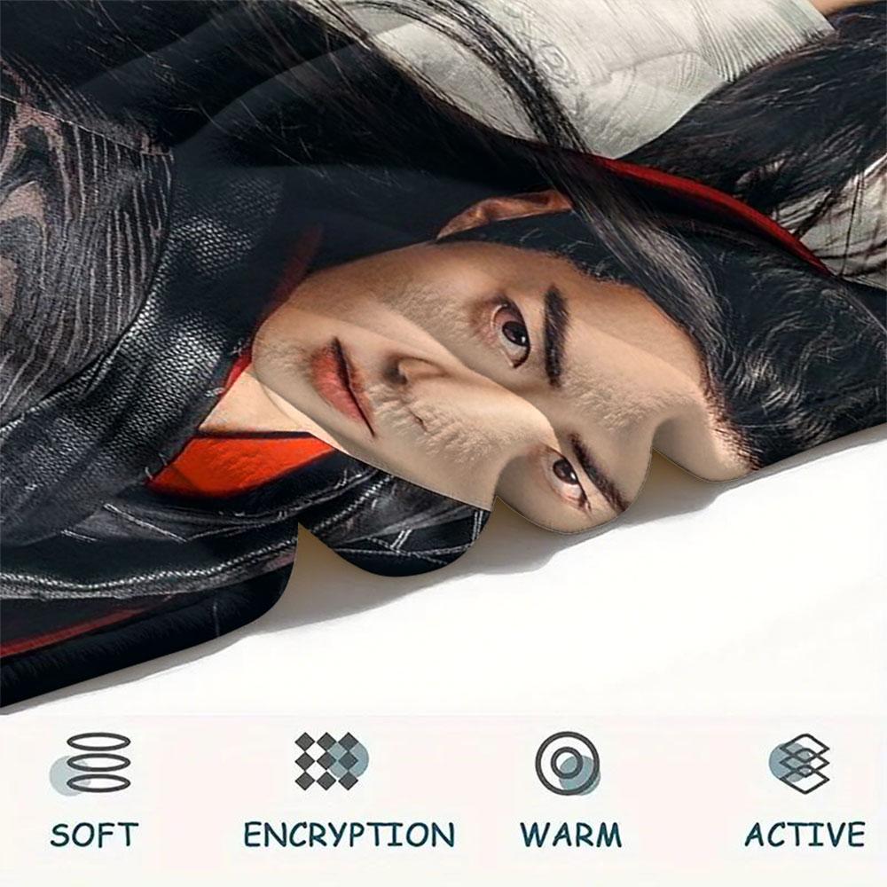 1PC Drama The Untamed Patterned Flannel Blanket Suitable For All Seasons for Home Decor Warmth and Comfort Gifts Holiday Present
