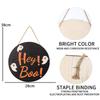Charming Halloween Ghost Decoration Hanging Bat Wooden Sign For Party Decor