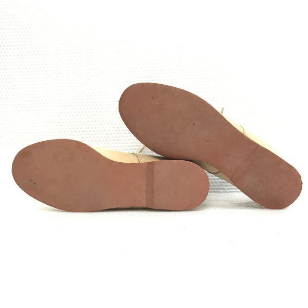 J.CREW USA made white bucks suede leather shoes beige 7.5M / 25.0-25.5(USED)