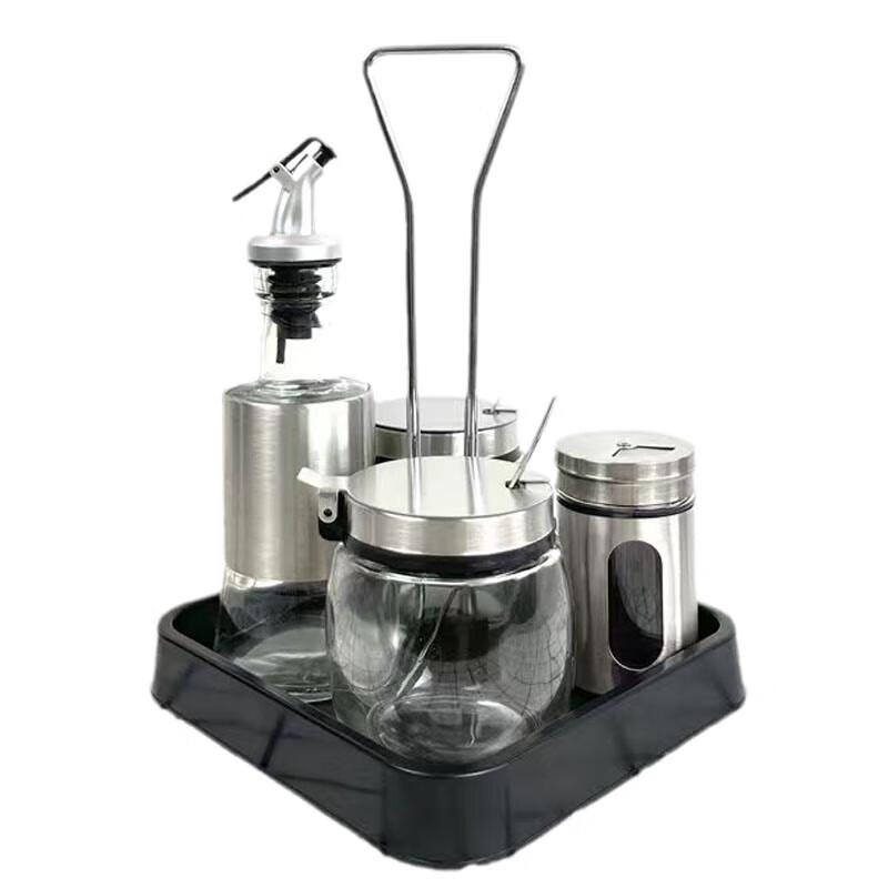 Fennec Fox Glass Kitchen Condiment Dispenser Set