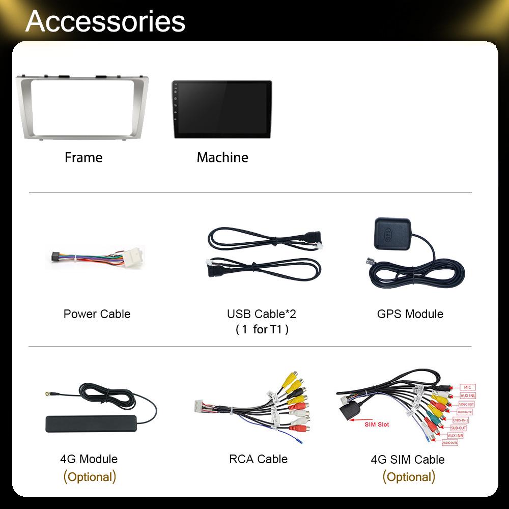 2006-2011 Toyota Camry GPS Android CarPlay Навигатор и Камера заднего вида