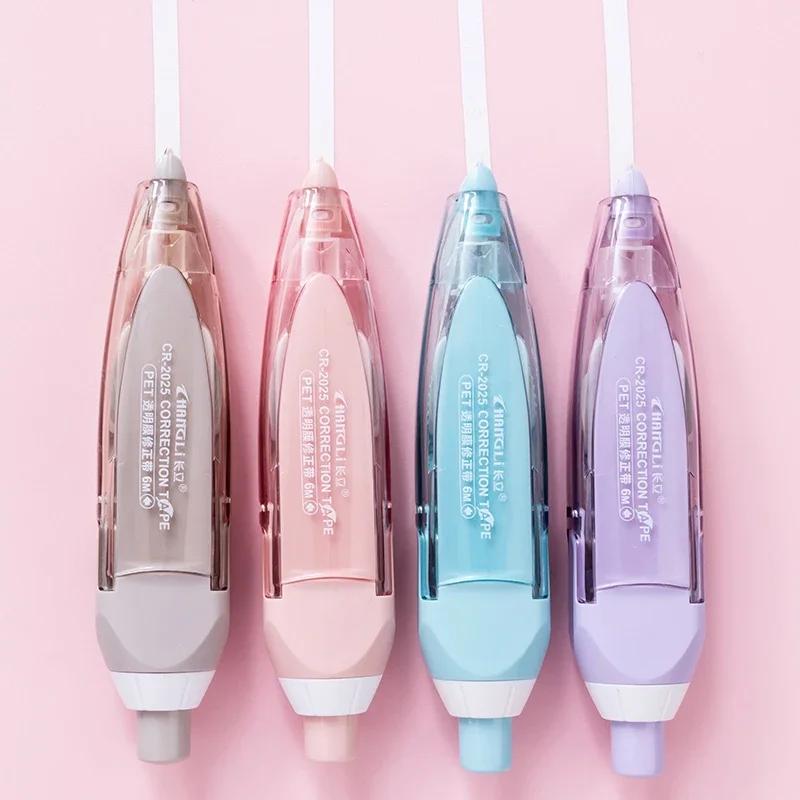 Корректирующая лента цвета Моранди Кавайная белая коррекционная лента Очаровательные корейские канцелярские принадлежности Сменная сердцевина Школьные офисные принадлежности