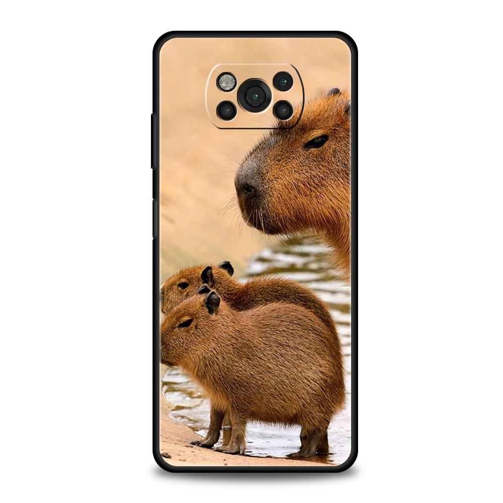Cute Capybara For Xiaomi Poco X5 Pro Phone Case For Poco X4 X3 NFC F5 Pro F4 F3 GT M5 M4 Pro 5G M3 C51 C50 C55 Silicone Cover