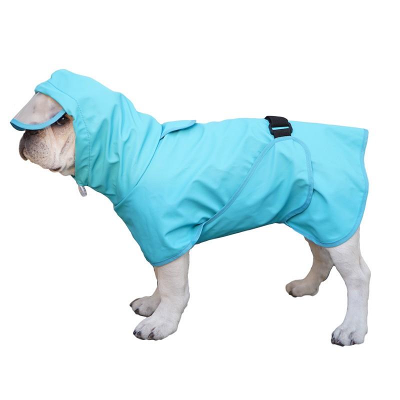 Pet Raincoat Small Dogs Waterproof Hooded Coat With Belly Protection French Bulldog Bichon Dachshund