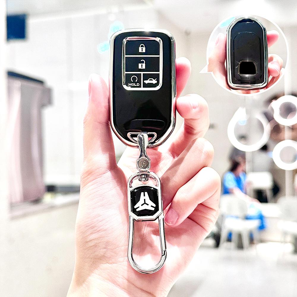 Автоматический бесключевой для Honda Crv Xr-V Cr-V Fit Civic Accord Hr-V Hrv City Odyssey 4 Кнопки ТПУ Чехол-Крышка Оболочка Держатель Брелока для Автомобильного Ключа