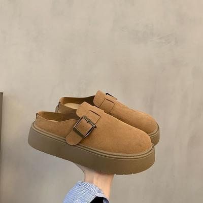 Маффин толстое дно голова мешка полуволочение женская одежда новая весна и лето одна педаль ленивая