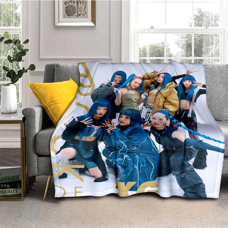 Soft flannel blanket, K-POPX-XG girl group poster blanket, portable home travel blanket, suitable for sofa beds, bedrooms, and