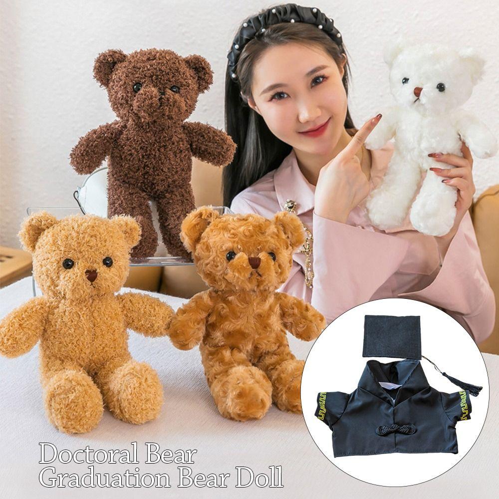 30cm Cute Stuffed Animal Doll Soft Graduation Gift Creative Doctor Bear Plush Toy Graduation