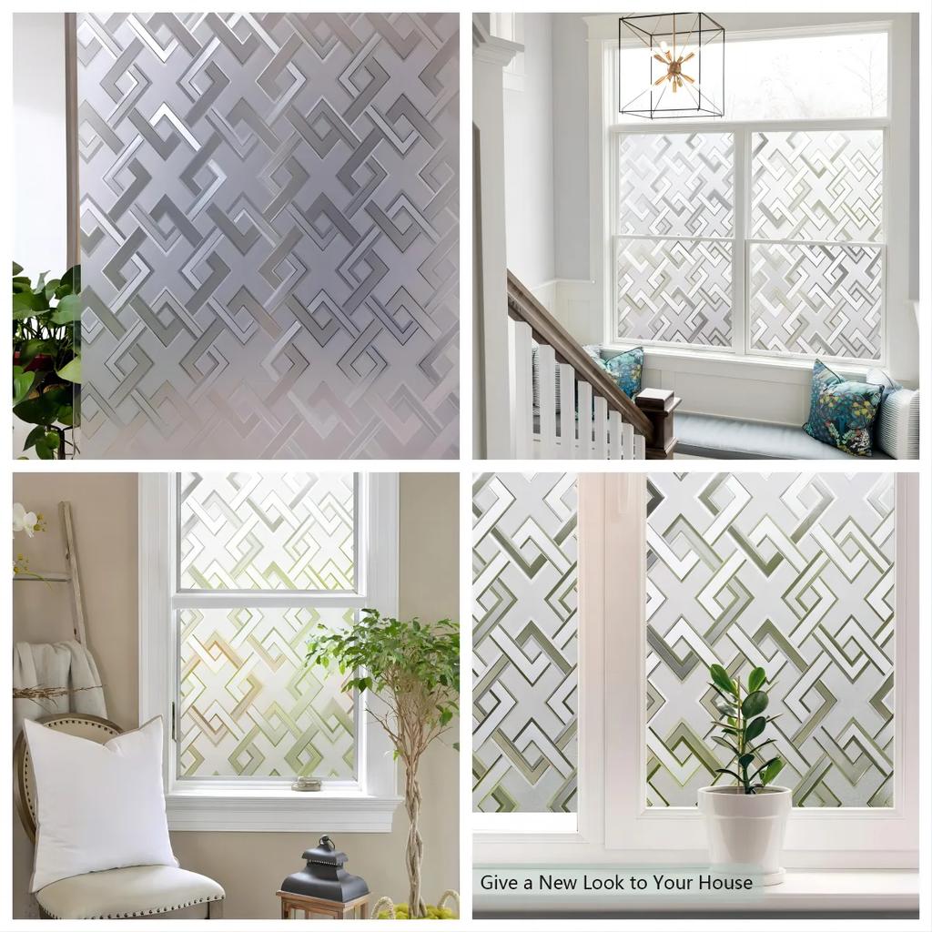 Пленка для защиты окон, матовая пленка для окон, статическая пленка, блокирующая УФ-излучение, съемные наклейки для окон, непрозрачные наклейки для окон для дома