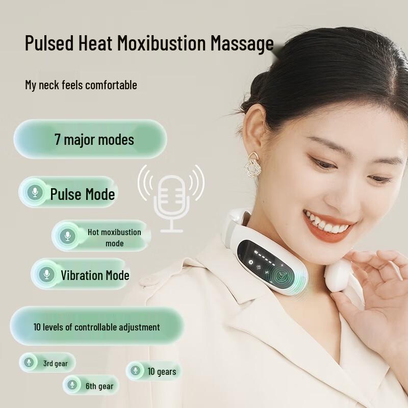 Hezheng EMS Pulse Massager with Heat Therapy & Moxibustion