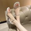 2024 New Fashion Hot Selling Summer Women's Fashion Sandals Bow Decorated Rhinestone Women's Sandals Zapatos De Mujer