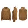 Womens Stand Collar Solid Color Zip-Up Fleece Sweatshirt Loose Fit Long Sleeve Winter Outerwear