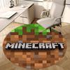 Коврик под кресло с логотипом Minecraft, Круглый ковер - Офисный ковер, Машинная стирка, Нескользящий, Подходит для гостиных, спален